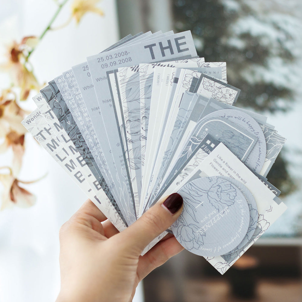 Black White Garden Scrapbook Paper – ViVi Stationery