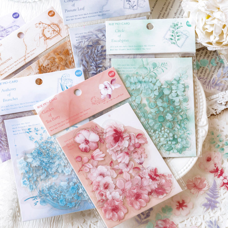 Floral Stickers for Scrapbooking and Journaling
