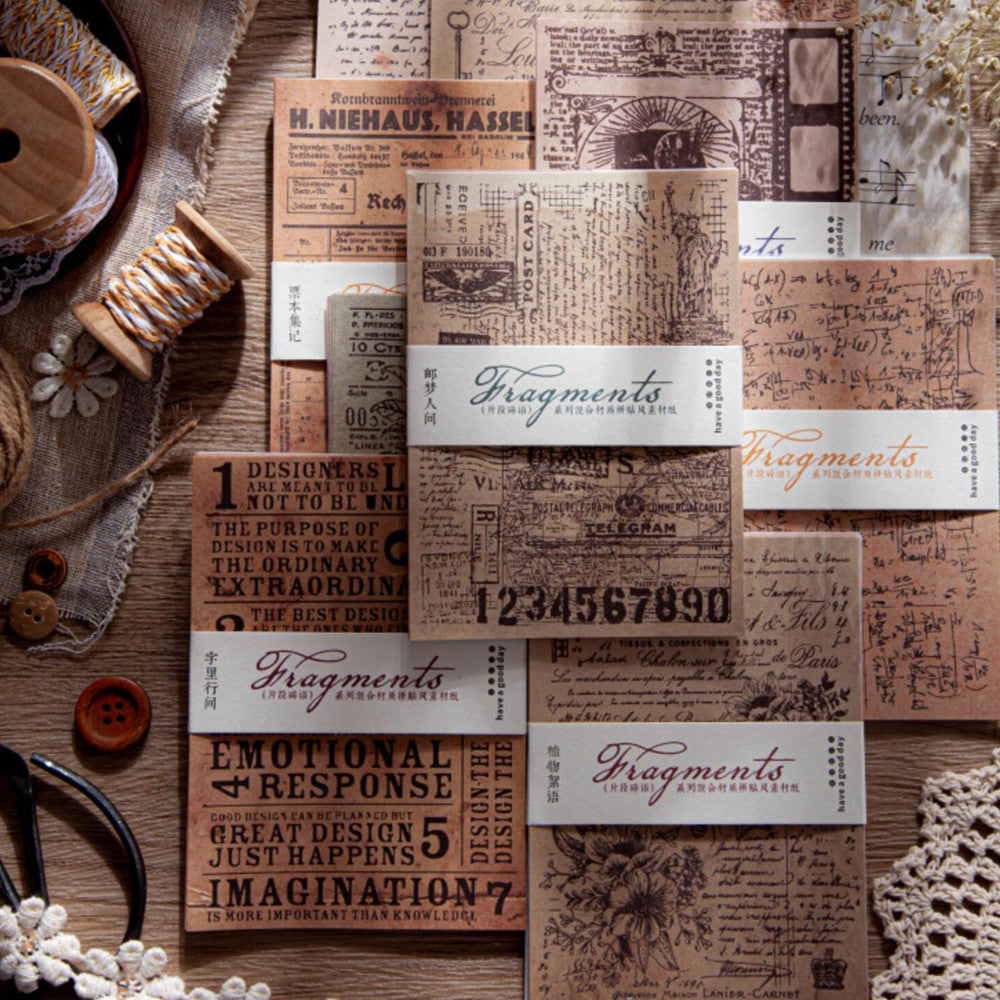 brown antique newspaper decoupage paper pack sheets for scrapbook & DIY  craft 20 old vintage double sided pattern for scrapbooking & collage art 4