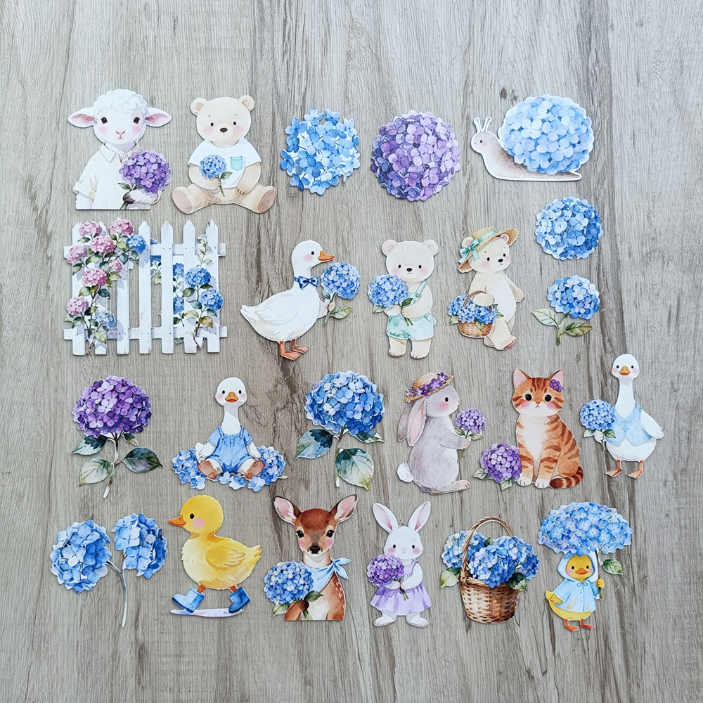 Animal Hydrangea Stickers 23PCS – ViVi Stationery