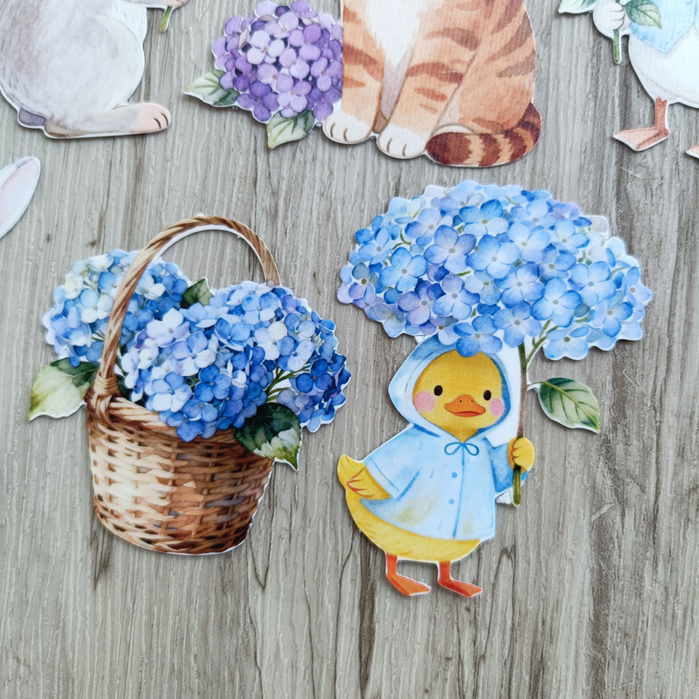 Animal Hydrangea Stickers 23PCS – ViVi Stationery