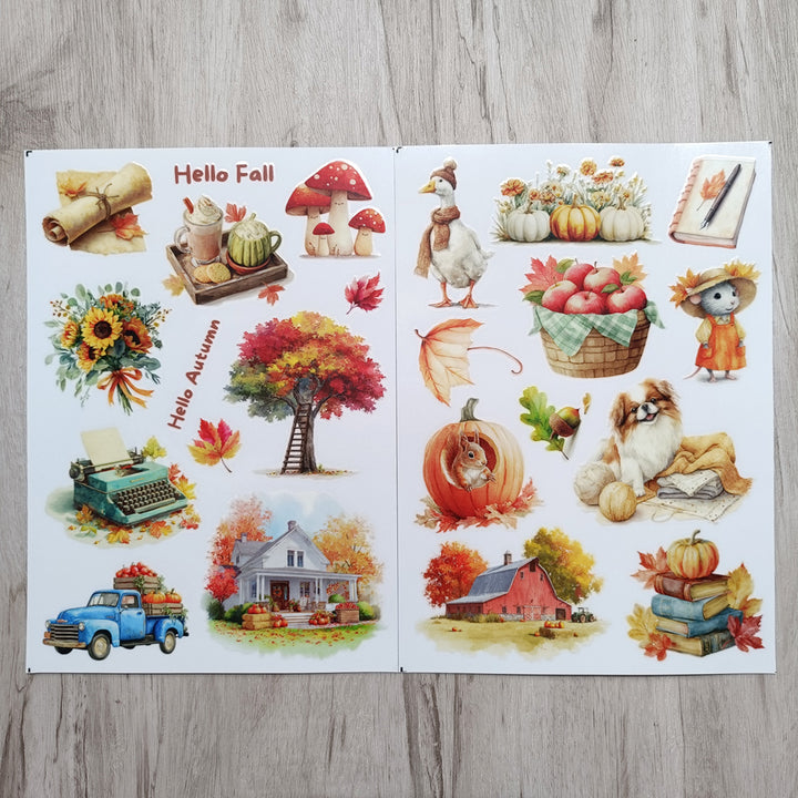 Simple Transfer Stickers Autumn Memories Transfer Stickers 2 Sheets – ViVi Stationery