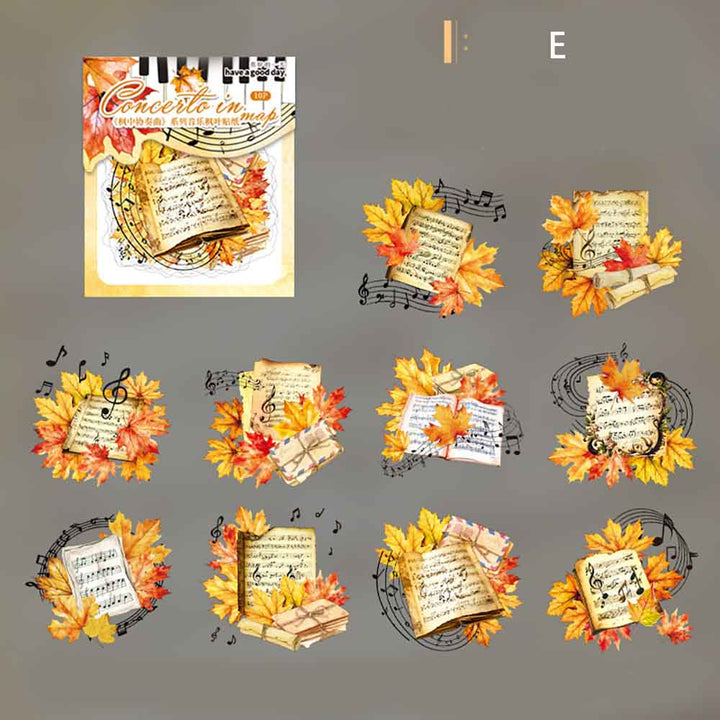 Concerto in Maple Sticker for Scrapbook and Art Journal – ViVi Stationery