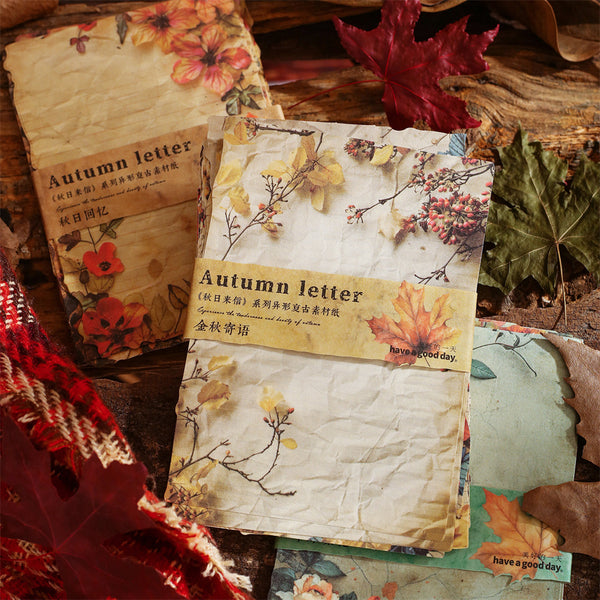 Autumn Letter Scrapbook Paper