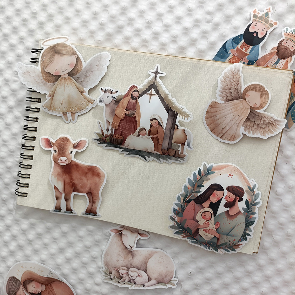 Cozy Nativity Scene Stickers – ViVi Stationery