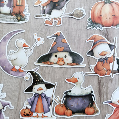 Cute Halloween Goose Stickers