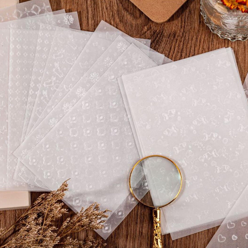 Embosseed Paper Embossed Craft Vellum Paper for Art Journal – ViVi Stationery