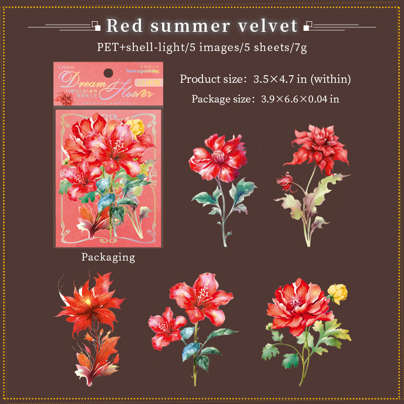 Fantasy Flower Stickers for Art Journal – ViVi Stationery