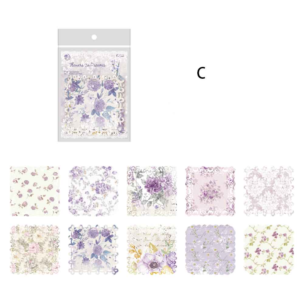 JOYCHOIC Flower Cutout Lace Scrapbook Paper for Scrapbooking, 4