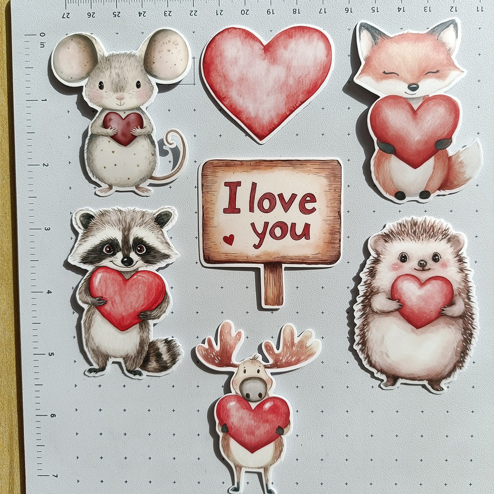 Hug Heart Sticker Heart Hugs Critter Sticker – ViVi Stationery