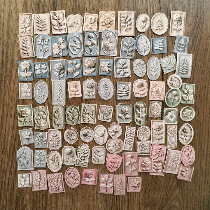 Mini Embossed Botanical Stickers – ViVi Stationery