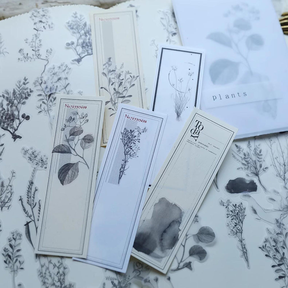 Ink Wash Plant Vellum Stickers – ViVi Stationery