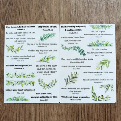 KJV Scripture Transfer Stickers 2 Sheets