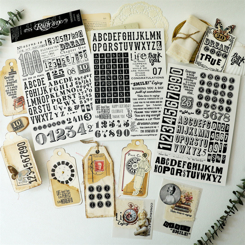 Alphabet and Number Rub on Sticker – ViVi Stationery