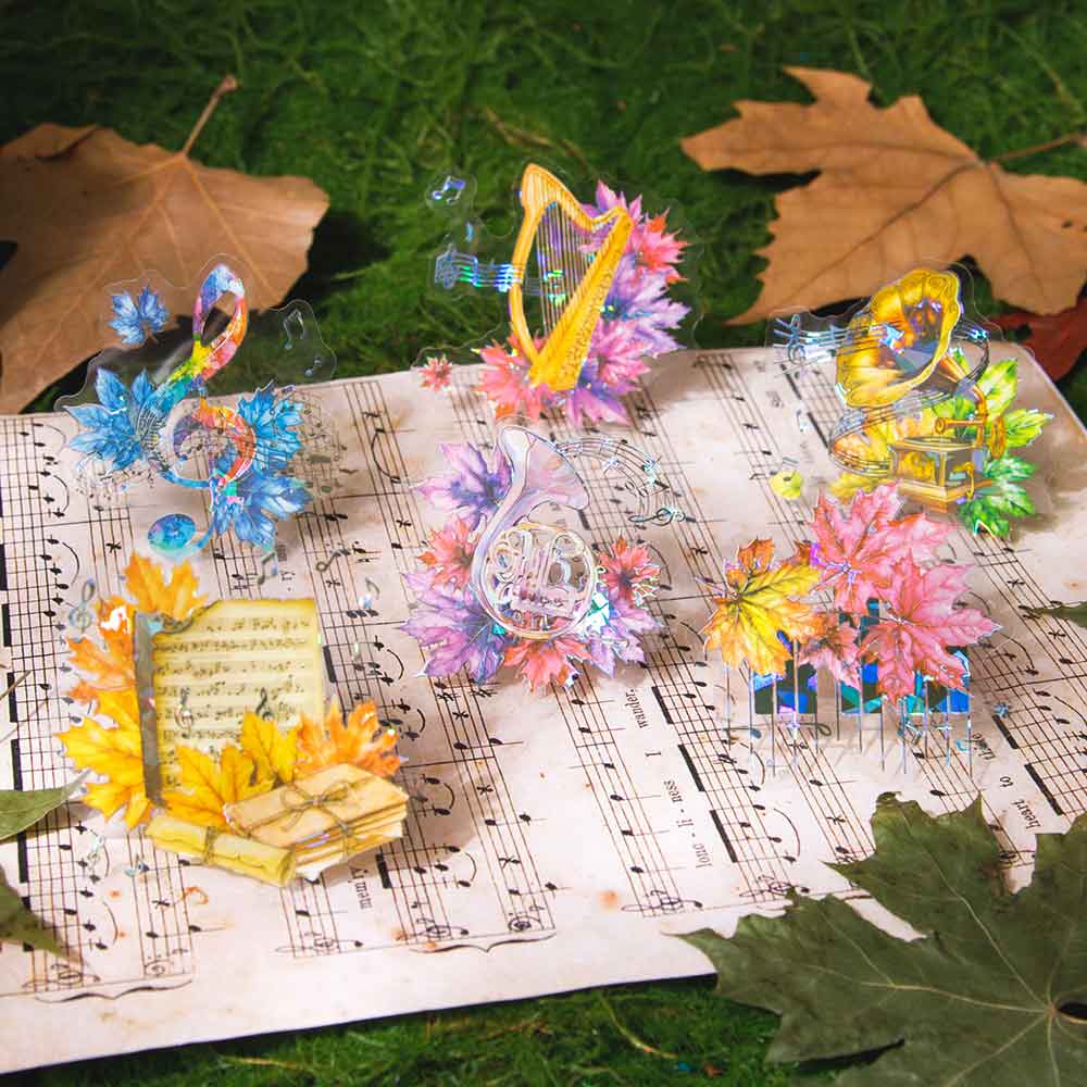 Concerto in Maple Sticker for Scrapbook and Art Journal – ViVi Stationery