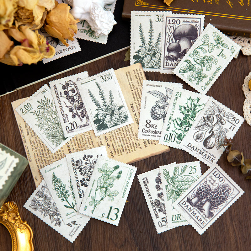 Stamp Sticker Ribbon Vintage Stamp Stickers for Scrapbooking and Art Journal – ViVi Stationery