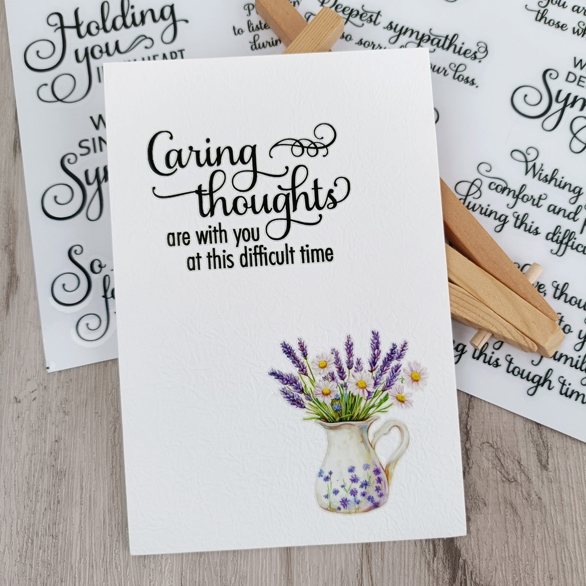 Sympathy Sentiments Transfer Stickers 2 Sheets – ViVi Stationery