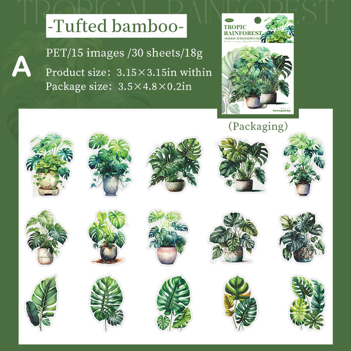 Tropical Rainforest Plant Stickers