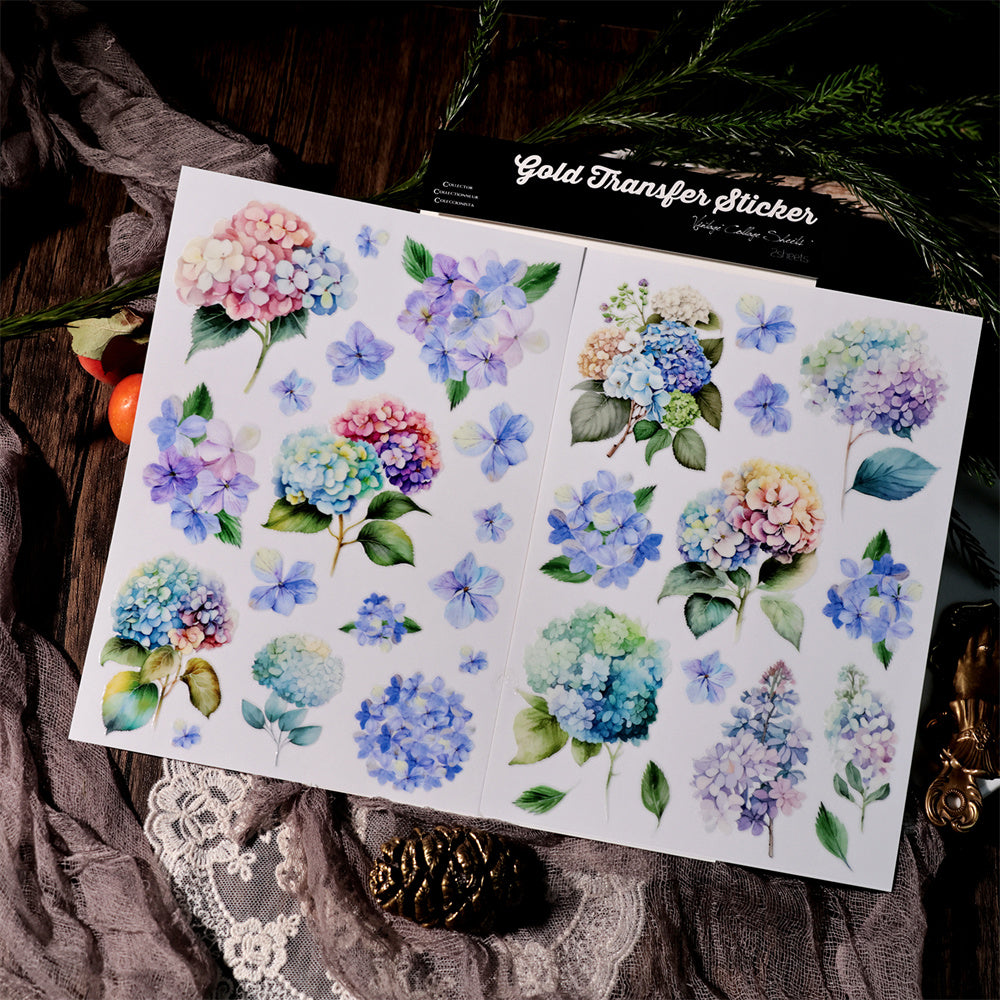 UV DTF Hydrangea Transfer Stickers – ViVi Stationery