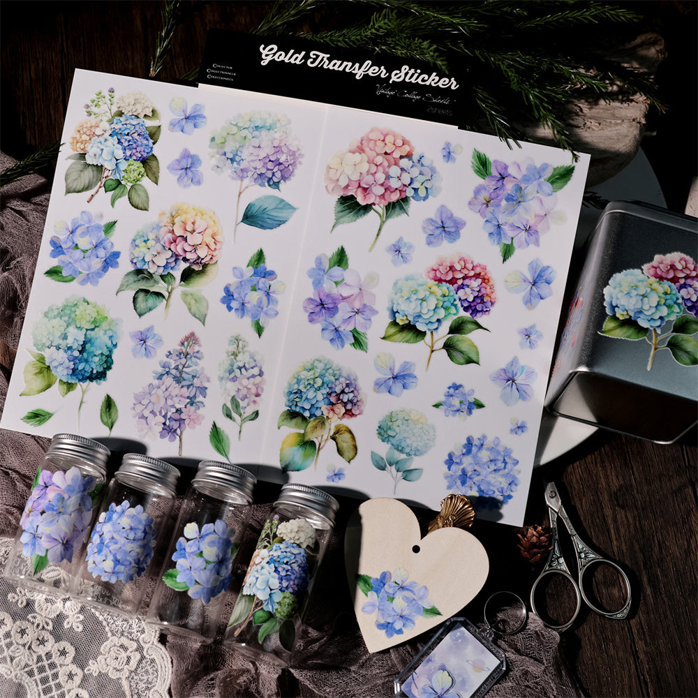 UV DTF Hydrangea Transfer Stickers – ViVi Stationery