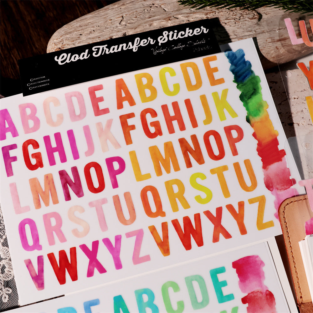 Transfer Sticker Letters UV DTF Rainbow Letters Transfer Stickers – ViVi Stationery