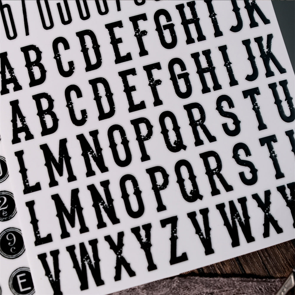 Transfer Sticker Letters UV DTF Typewriter Letters & Numbers Transfer Stickers – ViVi Stationery