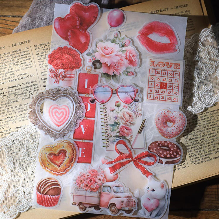 Valentine's Stickers – Present Paper