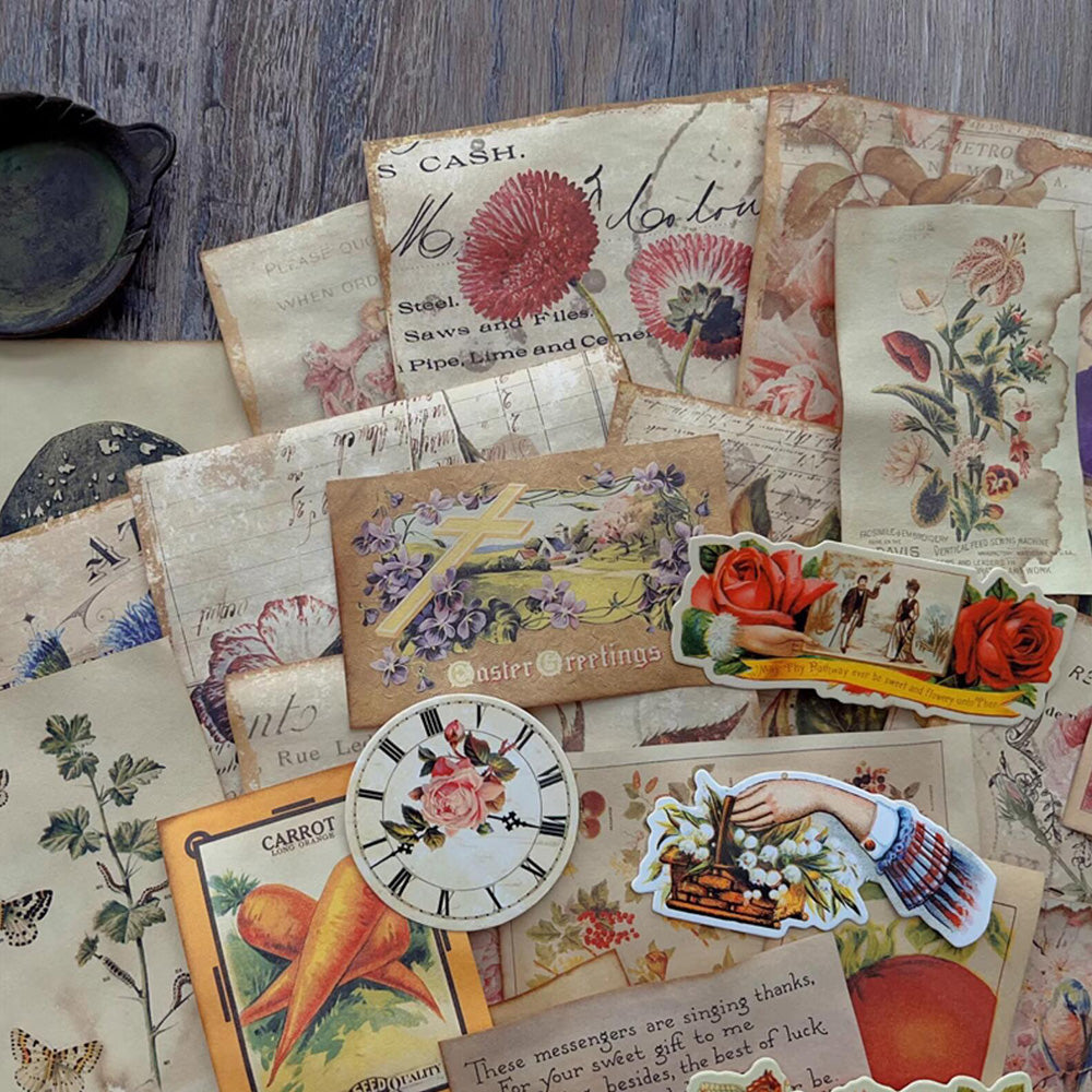 Vintage Botanical Coffee-Dyed Paper – ViVi Stationery