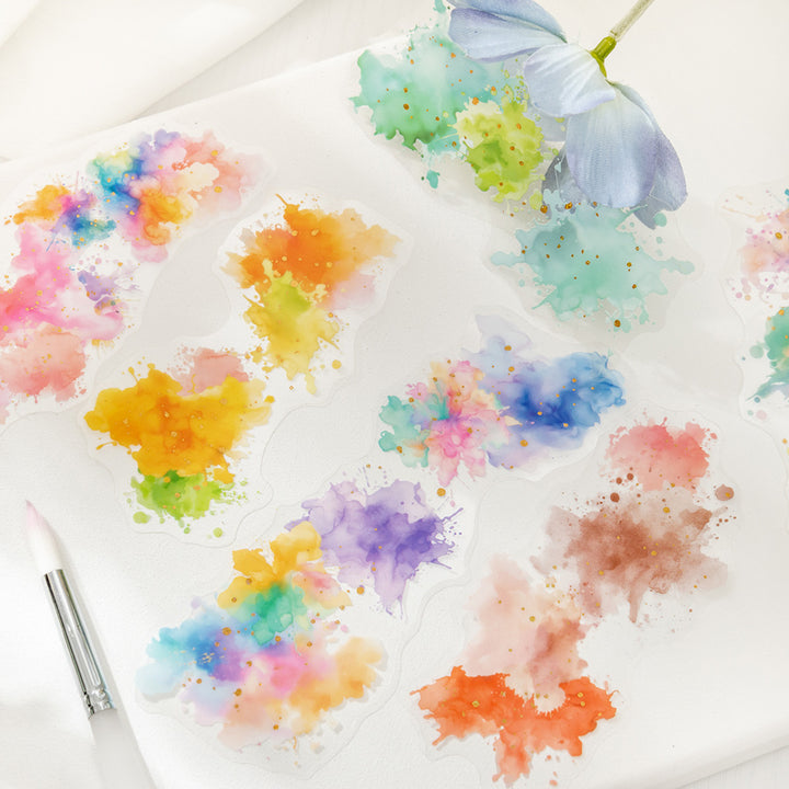 Gradient Stickers Watercolor Foil Gradient Stickers – ViVi Stationery