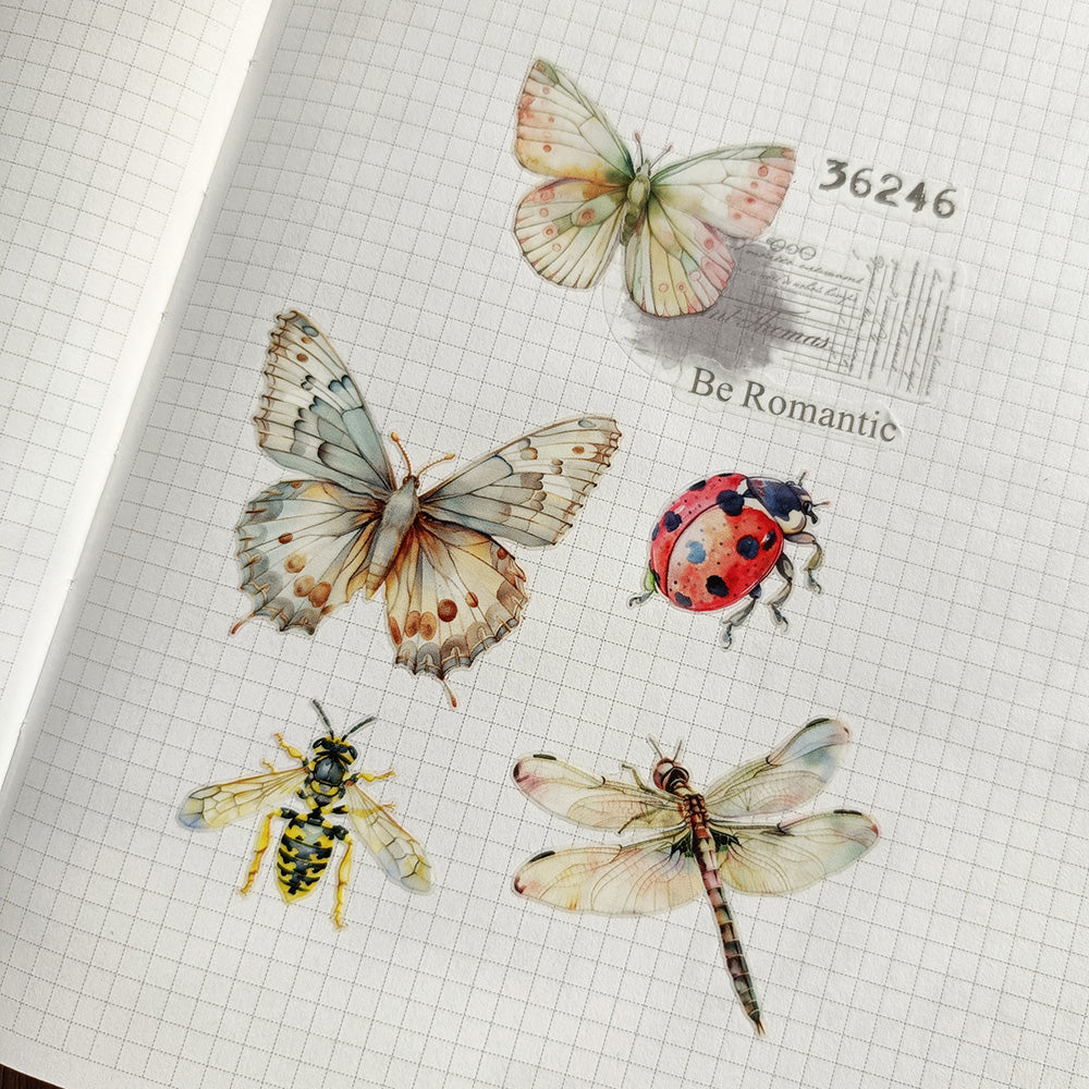 Waterproof Nature Insect Transfer Sticker 2 Sheets – ViVi Stationery