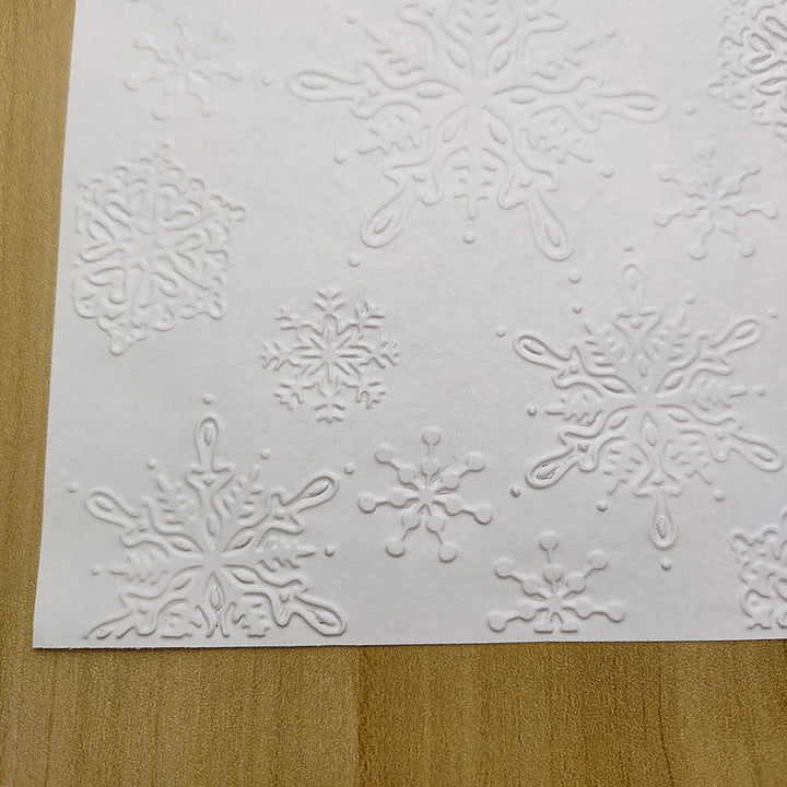 White-Snowflake-Embossed-Paper