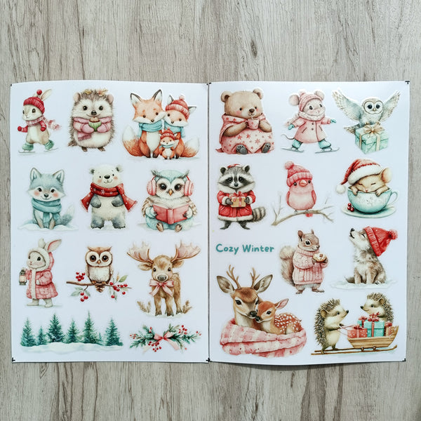Winter Animal Transfer Stickers