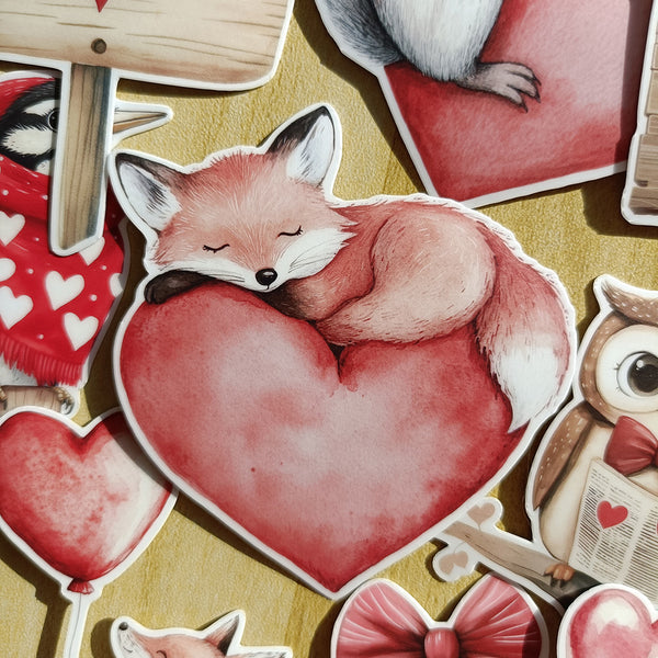 Woodland Critters Valentine Stickers