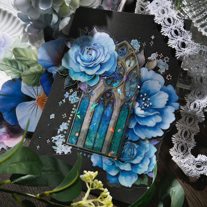 blue-flower-sticker-for-art-journal