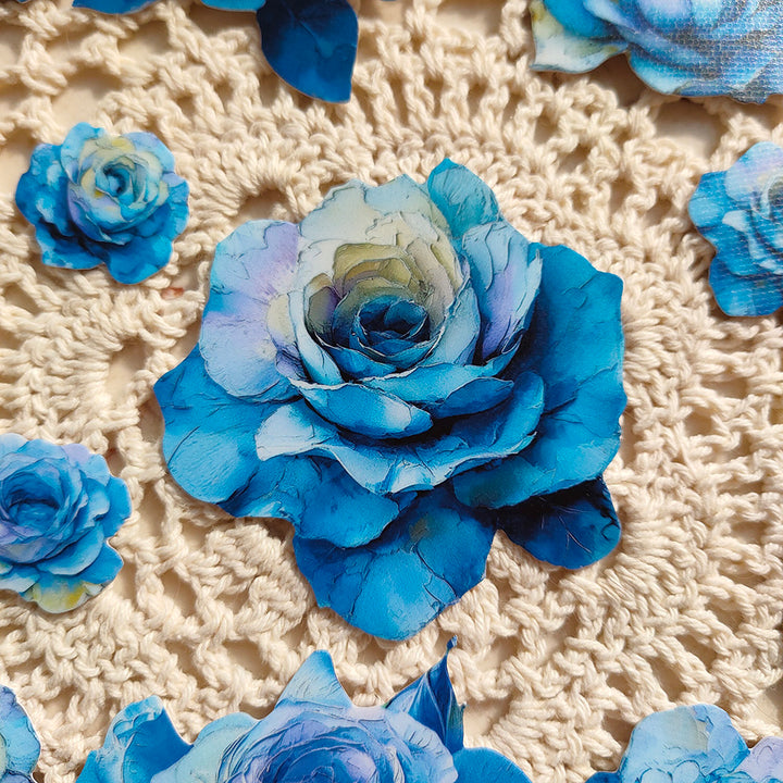 dark-blue-Oil-Painting-Style-Rose-Stickers