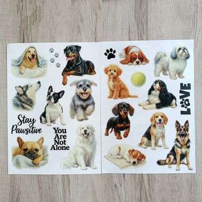 Dog Transfer Stickers 4 Sheets
