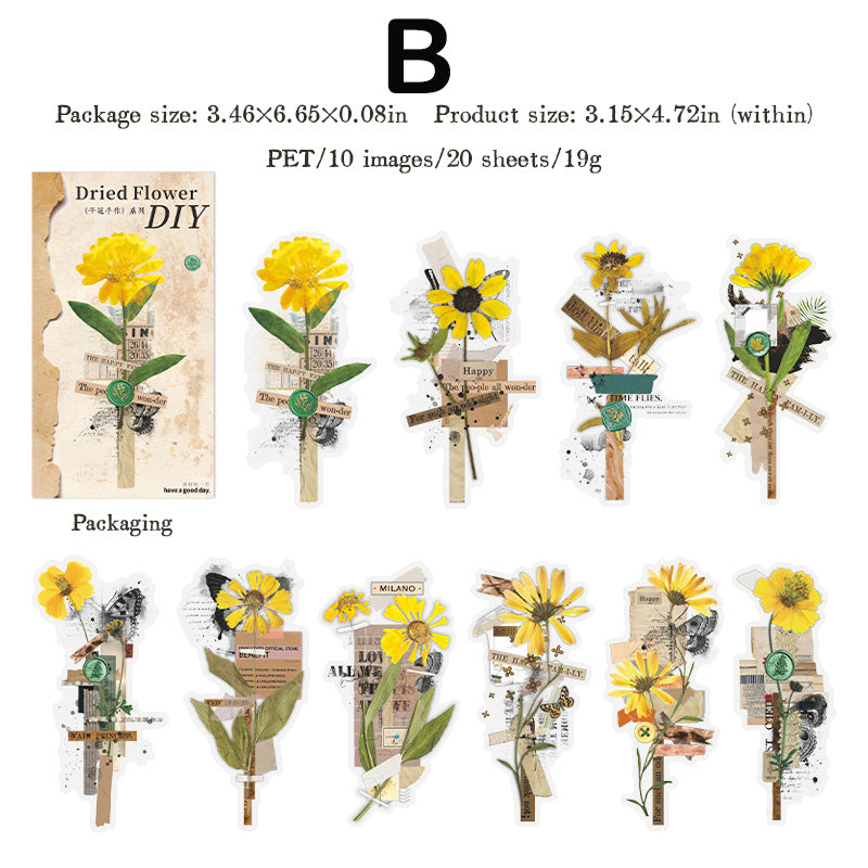 Dried Flower Theme Sticker – ViVi Stationery