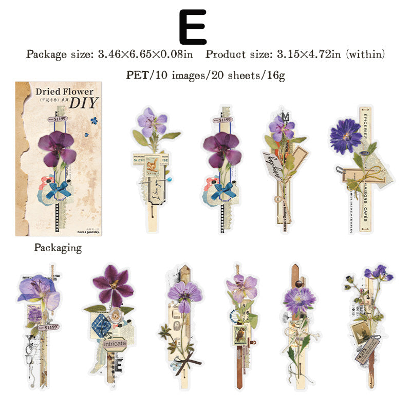 Dried Flower Theme Sticker – ViVi Stationery