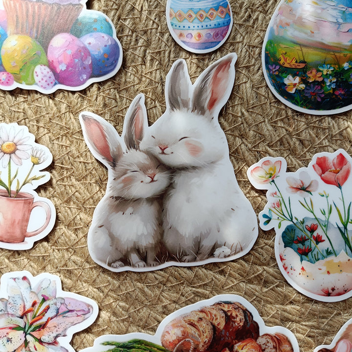 Easter rabbit stickers