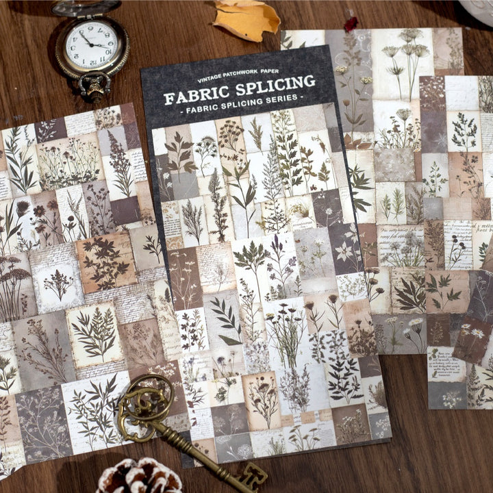 Splice Sticker Vintage Fabric Splicing Sticker – ViVi Stationery