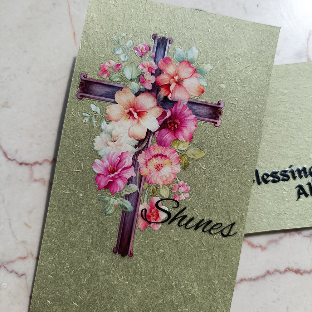 Waterproof Floral Cross Transfer Sticker 2 Sheets – ViVi Stationery