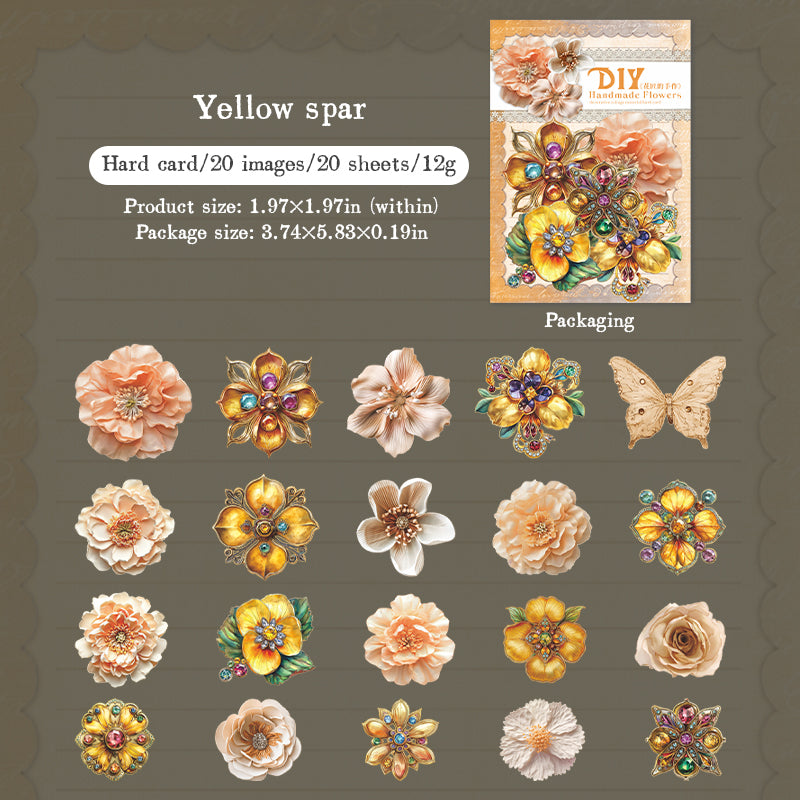 Cardbored Sticker Flower Cardboard Sticker – ViVi Stationery