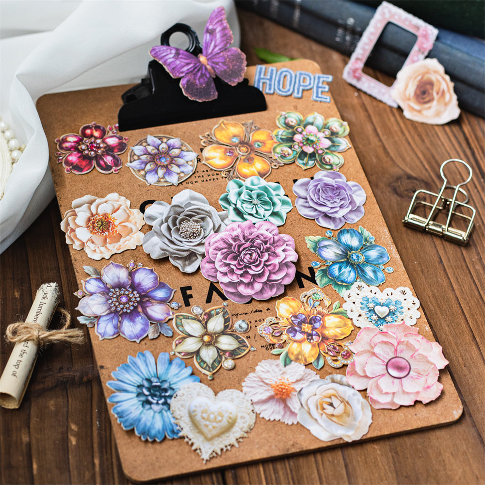 Cardbored Sticker Flower Cardboard Sticker – ViVi Stationery