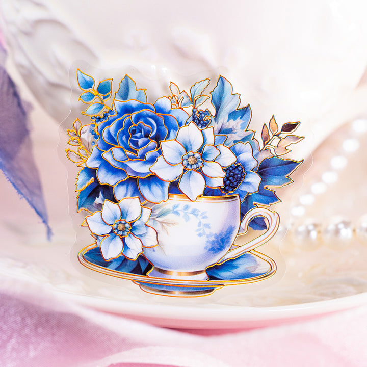flower-cup-sticker-blue-color