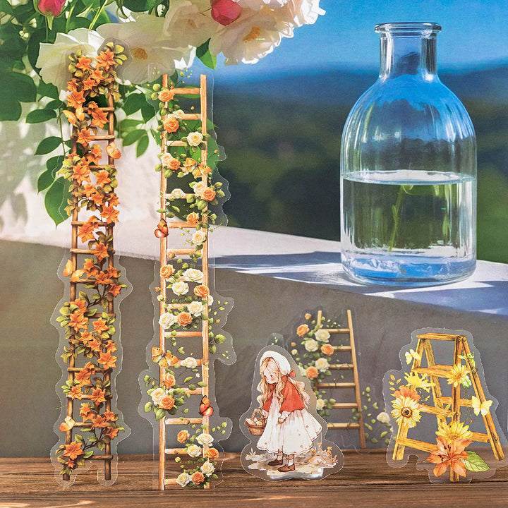 Pretty Ladder Sticker Floral Ladder Stickers – ViVi Stationery