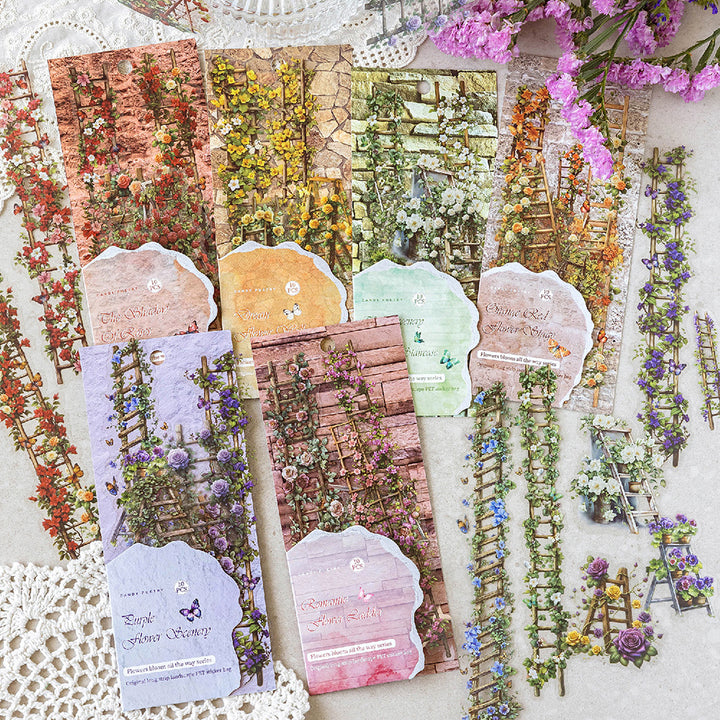 Pretty Ladder Sticker Floral Ladder Stickers – ViVi Stationery