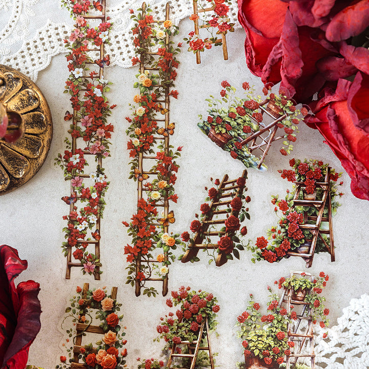 Pretty Ladder Sticker Floral Ladder Stickers – ViVi Stationery