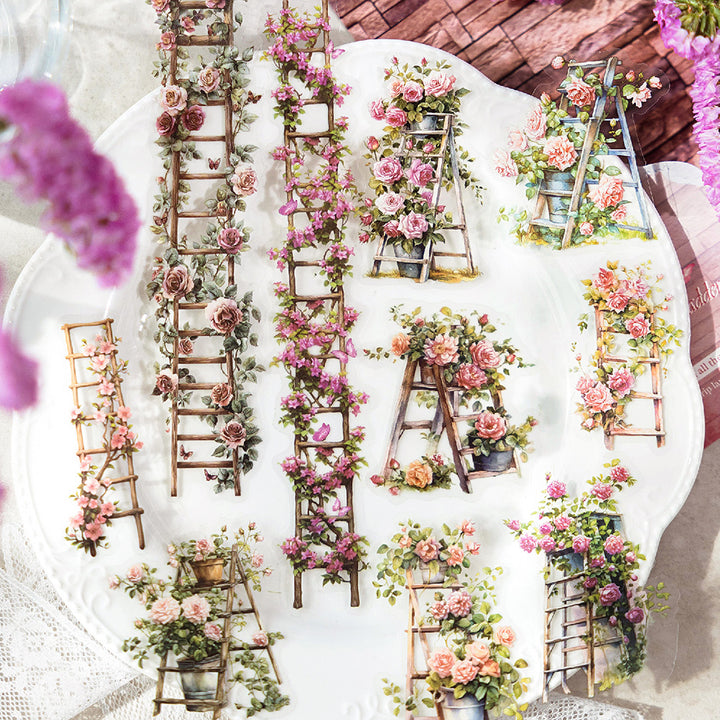 Pretty Ladder Sticker Floral Ladder Stickers – ViVi Stationery
