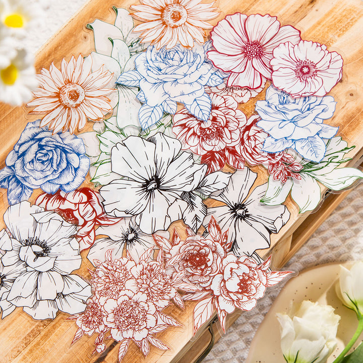 Wildflower Creations Colored Bouquet Sticker for Sale by