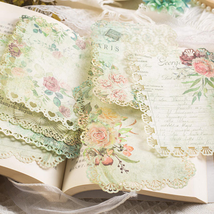 green-lace-paper